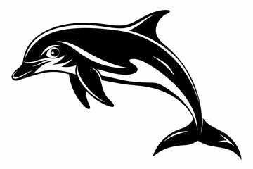 Wall Mural - Dolphin silhouette icon vector illustration