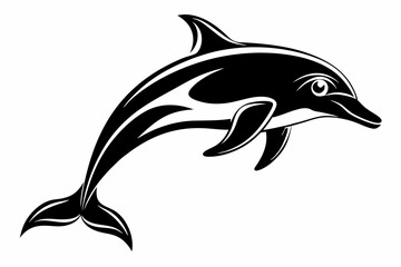 Wall Mural - Dolphin silhouette icon vector illustration