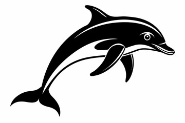 Wall Mural - Dolphin silhouette icon vector illustration