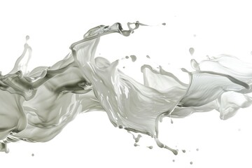 Poster - Close-up of a liquid splash on a white background, suitable for use in scientific or educational contexts