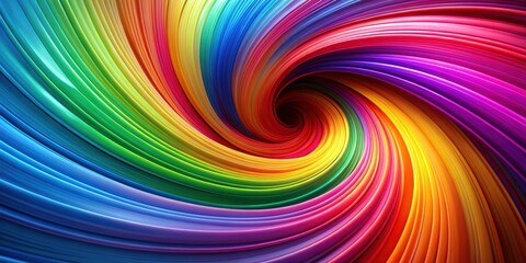 Wall Mural - Abstract swirl of vibrant colors blending into a parabolic twist, vibrant, abstract, gradient, color, parabolic, twist