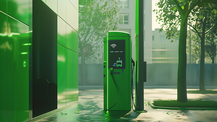 Green energy electric vehicle power supply station