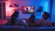 © Annamorphosis - A family is watching a movie on a television in a living room