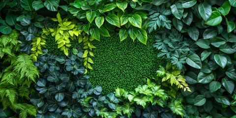 A green plant with a green leaf in the center