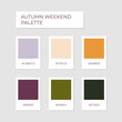 © Bodega - Autumn palette color pick Trend autumn color set for illustrator. Cozy and warm. Golden autumn weekend palette