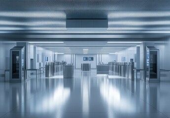 Canvas Print - Empty Airport Security Checkpoint