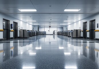 Poster - Clean and Modern Airport Corridor