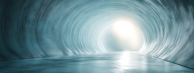 Fototapete - 3D rendering of light emerging from the end of a tunnel