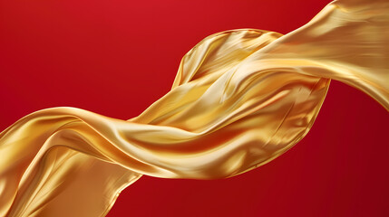 Wall Mural - abstract golden silk