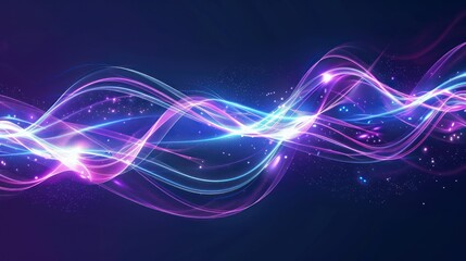 Poster - Abstract Glowing Wave