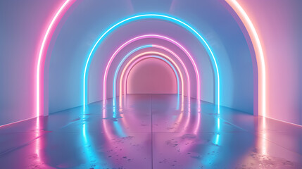 abstract colorful tunnel