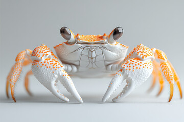 Poster - Crab on a white canvas,