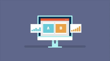 AB testing, Social media post AB testing , AB testing for social media ad campaign, Animation video clip.