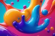 © ah.giel - Abstract colorful liquid shapes in vibrant hues.