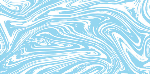 Wall Mural - abstract pattern white and blue marble texture and background. liquify swirl blue and white color ar