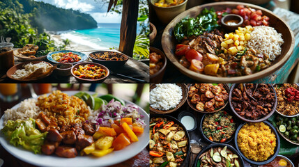 Canvas Print - thai food in the market