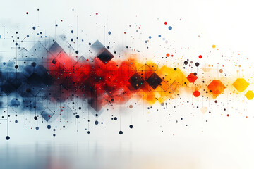 Leinwandbilder - Abstract healthcare with sleek medical icons and vibrant, modern geometric shapes,