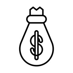 Poster - Money Bag line icon