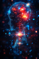 Aufkleber - Abstract healthcare innovation with futuristic medical devices and geometric elements,