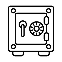 Poster - Safe Deposit Box line icon