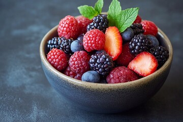 Wall Mural - berries in a bowl