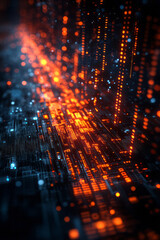 Aufkleber - Abstract financial technology with digital currencies and sleek, modern elements,