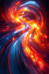 Aufkleber - Dynamic abstract transportation with sleek lines and vibrant, futuristic vehicles,