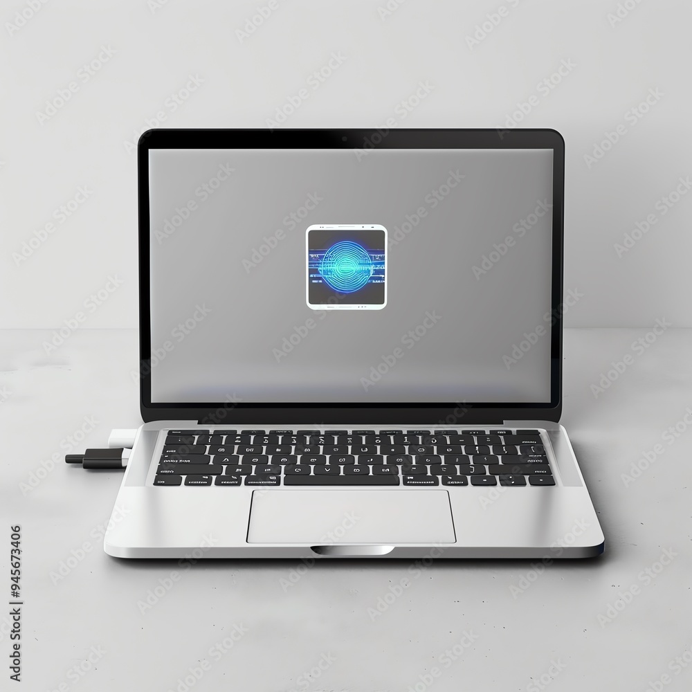 Highresolution image of a device undergoing a system program update to ...