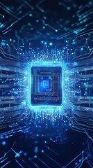 Wall Mural - circuit board background. electronic computer hardware technology. motherboard digital chip