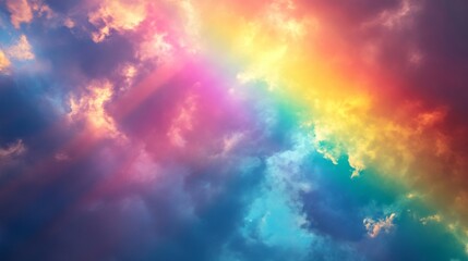 Canvas Print - Colorful Sky with Rainbow