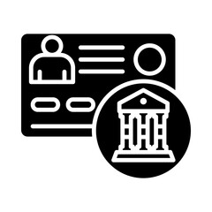 Poster - Bank Account glyph icon