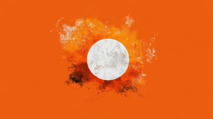 Sticker - Abstract Orange Splash Art