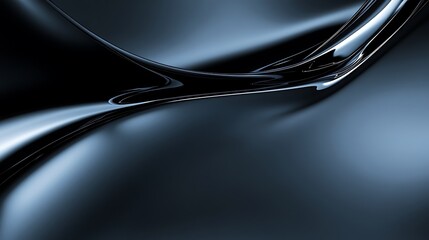 A smooth, polished obsidian background with a reflective, clear area for text