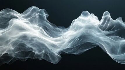 Wall Mural - Abstract Flowing Smoke Wave