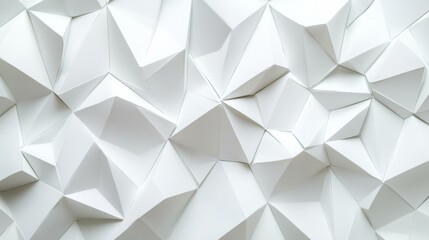 Wall Mural - Abstract Geometric White Origami Pattern