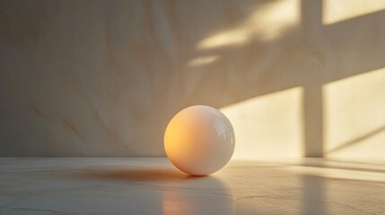 Poster - Minimalist Egg in Sunlight