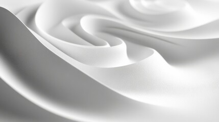 Wall Mural - Abstract White Fabric Waves