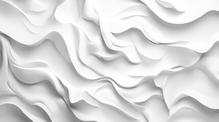 Poster - Abstract White Paper Waves