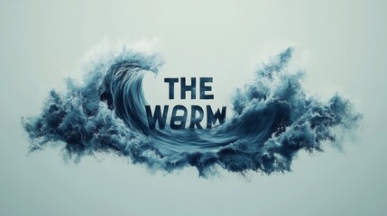 Sticker - Ocean Wave Typography Art