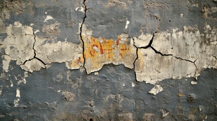 Canvas Print - Aged Cracked Wall Texture