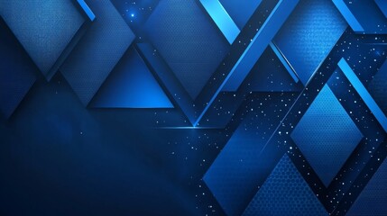 Poster - Abstract Blue Geometric Background