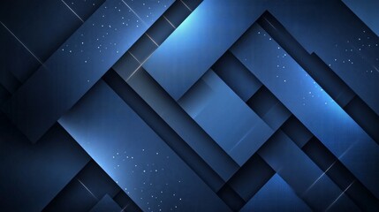 Sticker - Abstract Geometric Blue Background