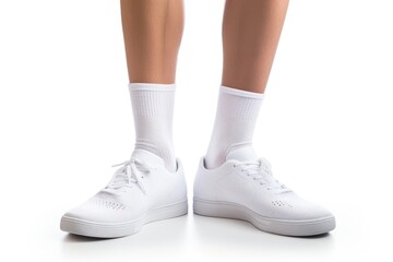 Canvas Print - Socks white footwear sneaker.