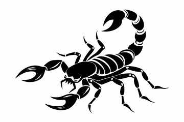 Wall Mural - Scorpion silhouette vector art illustration