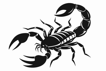 Wall Mural - Scorpion silhouette vector art illustration