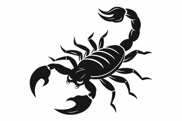 Scorpion silhouette vector art illustration