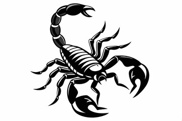 Canvas Print - Scorpion silhouette vector art illustration