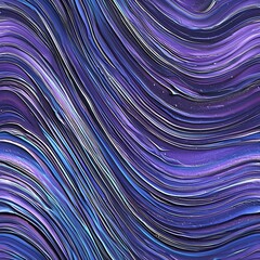 Wall Mural - Abstract waves in rich purple and blue hues create a mesmerizing visual flow.