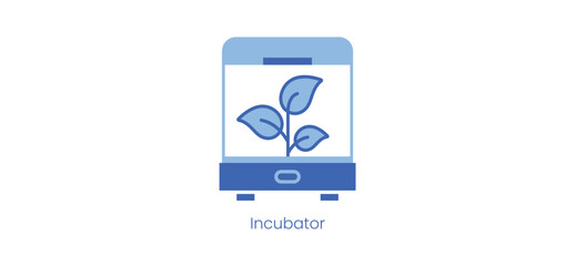 Poster - Incubator Vector Icon for Startup and Growth Support