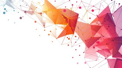 Abstract Colorful Geometric Shapes Network